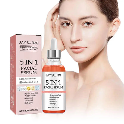 Sérum Visage 5 en 1 - Vitamine C & Acide Hyaluronique