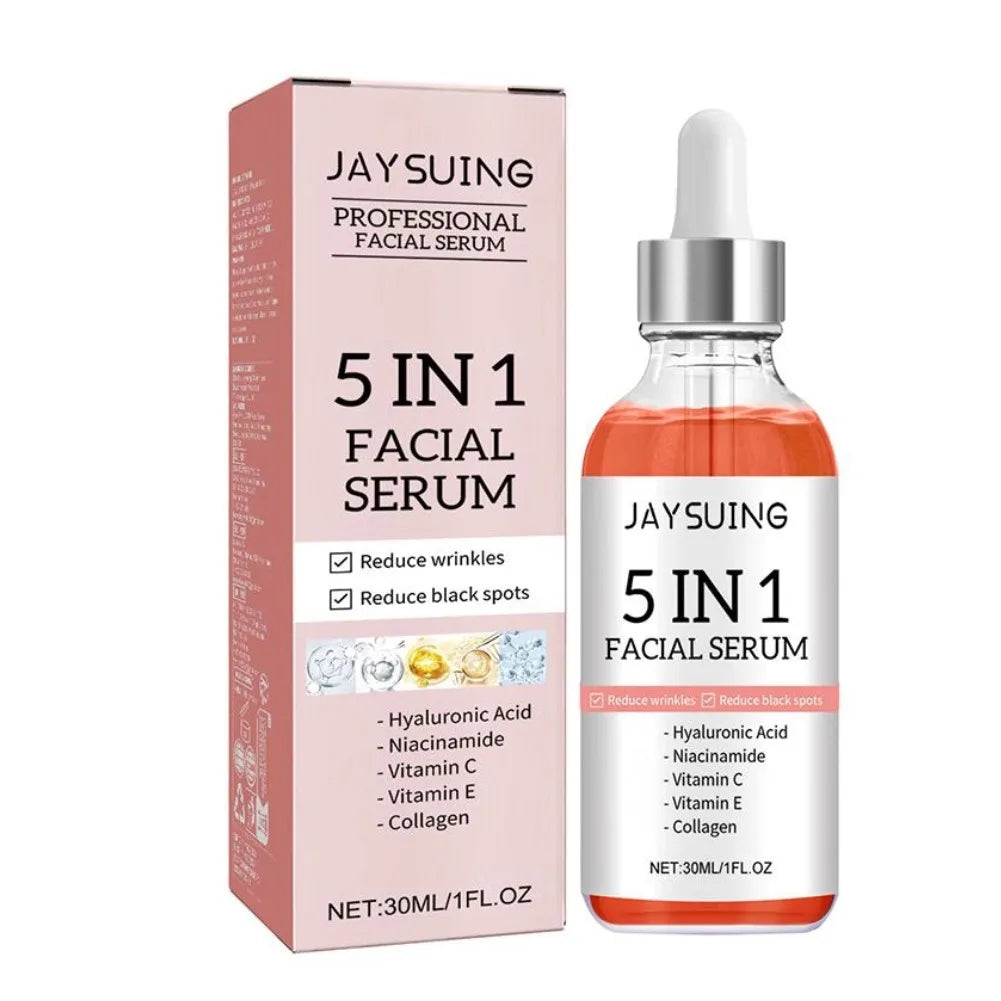 Sérum Visage 5 en 1 - Vitamine C & Acide Hyaluronique